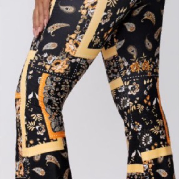 ☆ Bundle Boho Scarf Flares black& orange xL - Picture 3 of 3